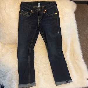 True Religion Men's Dark Blue Straight Jeans